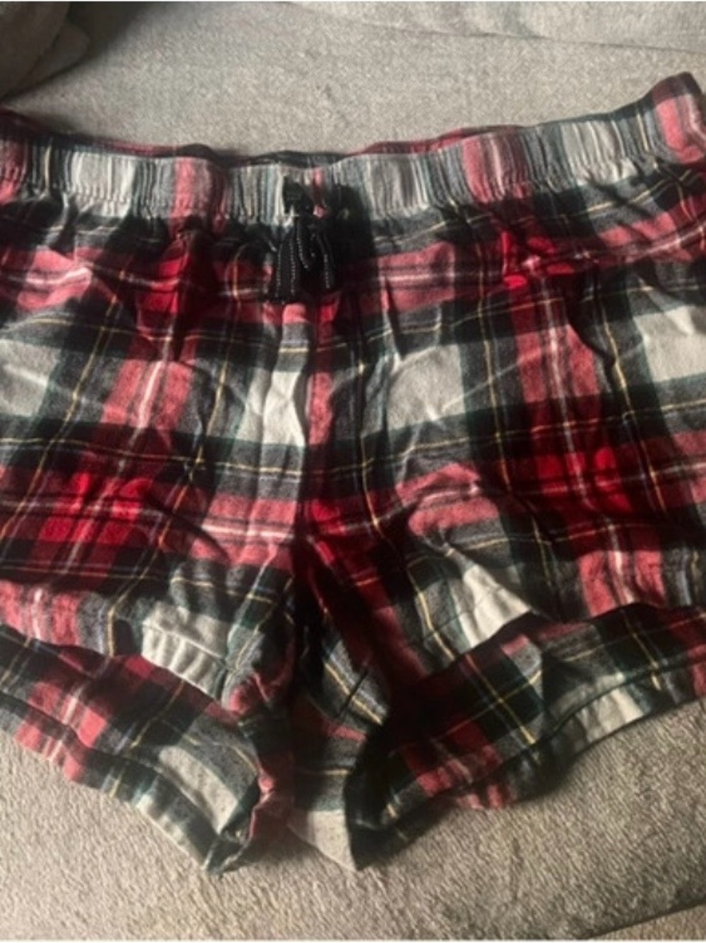 Women’s Red/Black/White Plaid Sleep Shorts